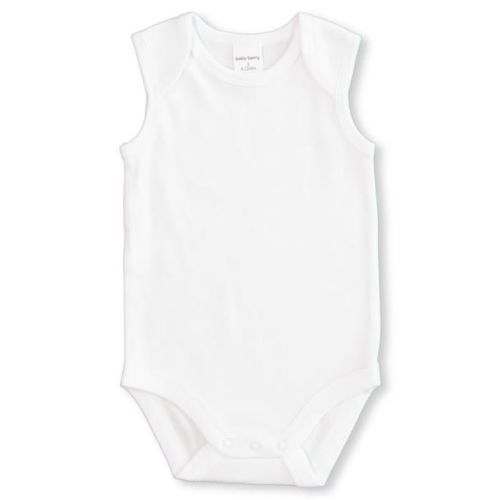 White Baby Sleeveless Bodysuit | Best&Less™ Online