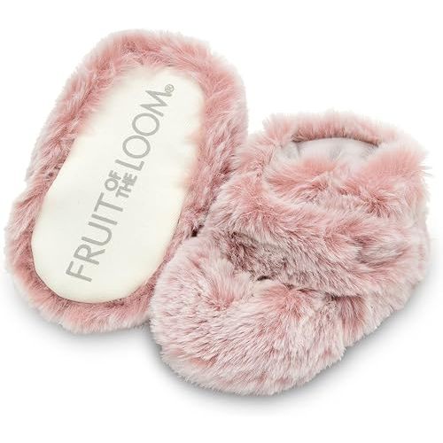 Fruit of the Loom Cozy Thermal Wrap Booties with Non-Skids for Baby Girls, Boys, Unisex