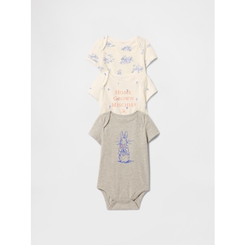 Baby Peter Rabbit™ First Favorites Organic Cotton Bodysuit (3-Pack) | Gap