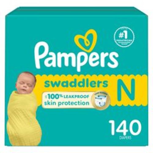 Pampers Swaddlers Sensitive Disposable Diapers - Size 0 - 140ct