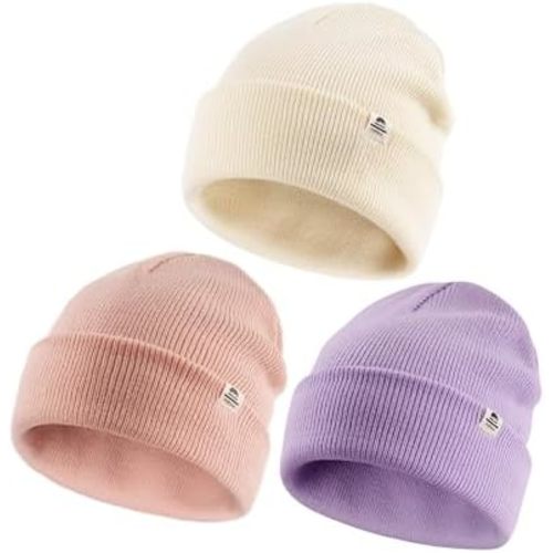 FURTALK Baby Beanie Knit Winter Hats 3 Pack for Infant Toddler Kids Skull Caps