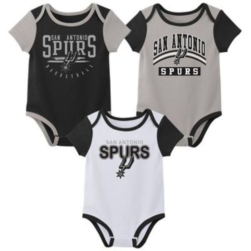 Nba San Antonio Spurs Boys' 3pk Bodysuit Set - 0-3m
