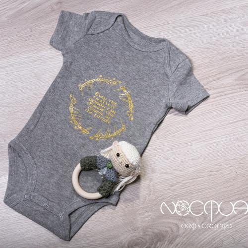 Baby bodysuit fantasy with name - The smallest person bodysuit - Cute lotr inspired baby grow