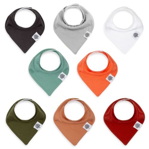Parker Baby Co. 8 Pack Bandana Drool Bibs - Basics Set