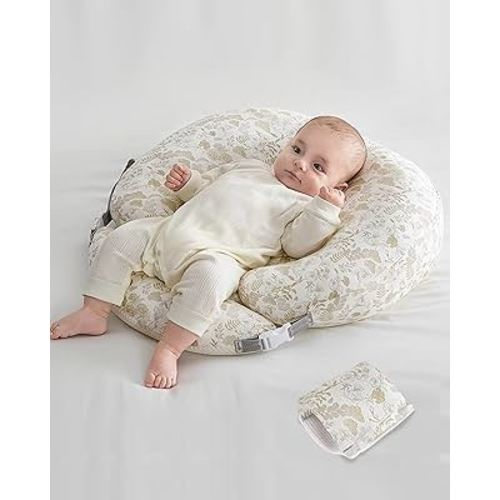 Nursing Pillow for Breastfeeding, Multifunctional Dual-Sided 2-in-1 for More Support for Mom and Baby with Adjustable Waist Strap and Removable Cotton Cover, (Maple Forest Oasis)