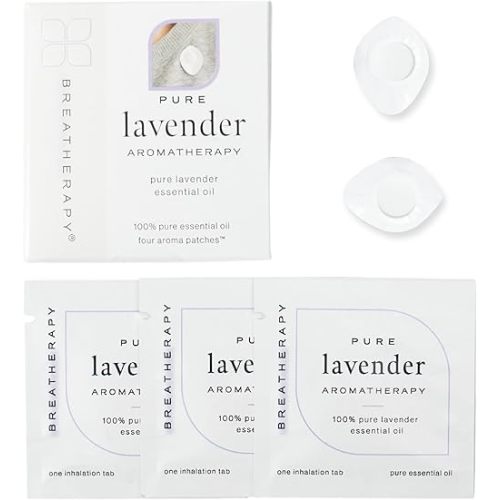 Aromatherapy Lavender Patches - Pure Essential Oil Aroma Patch - Lavender Essential Oils for Headache - 4-Pack