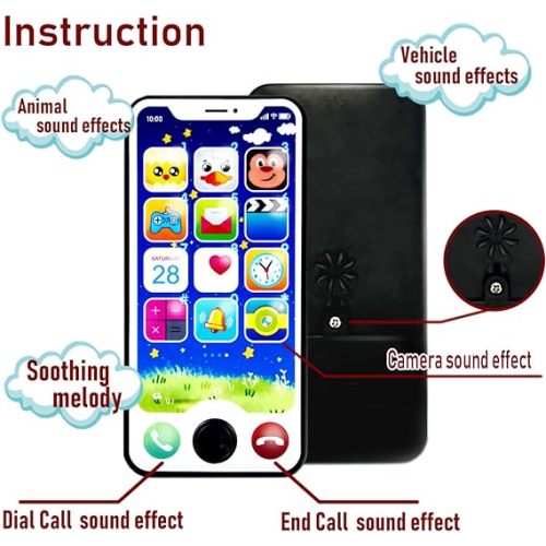 Baby Remote Control Toy and Smartphone Bundle, Pretend Play Playset for Toddlers Babies, Musical Toys with Light and Sound for Boys and Girls