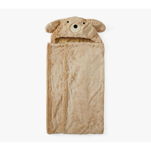 Faux-Fur Animal Baby Hooded Towel - Labradoodle