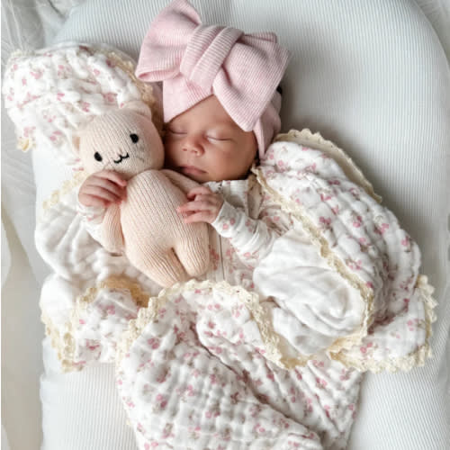 Gauze Lace Blanket | Paisley Peony – Little and Fern