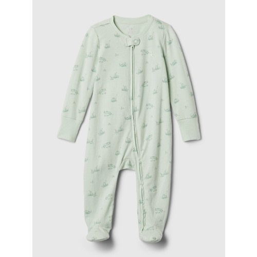 Baby First Favorites Graphic One-Piece in soft mint green, size: 6-9 M