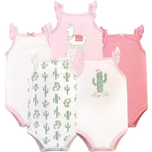 Hudson Baby Unisex Baby Cotton Sleeveless Bodysuits