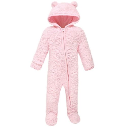 Hudson Baby Faux Shearling Bunting 1pk, Light Pink, 0-3 Months