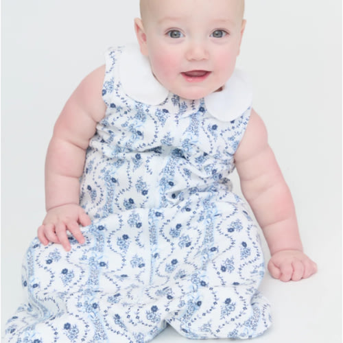 The Sleep Sack - Blue Vine Stripe - Hill House Home