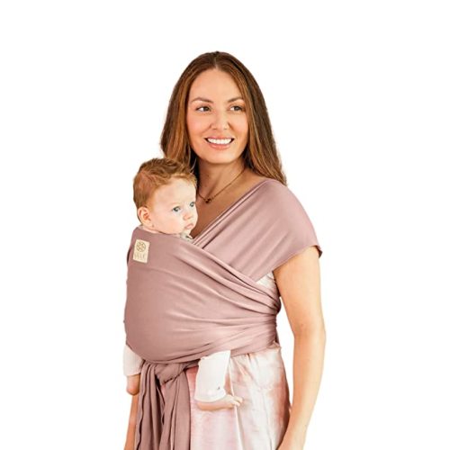 LÍLLÉbaby Dragonfly Wrap Ergonomic Baby Wrap Carrier for Newborns & Infants, Adjustable Infant Carrier for Babies 8-30 lbs - Vintage Rose