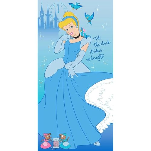 Disney Cinderella Towel Princess Cinderella Beach Towel - Back Before Midnight Cinderella 27"x54"