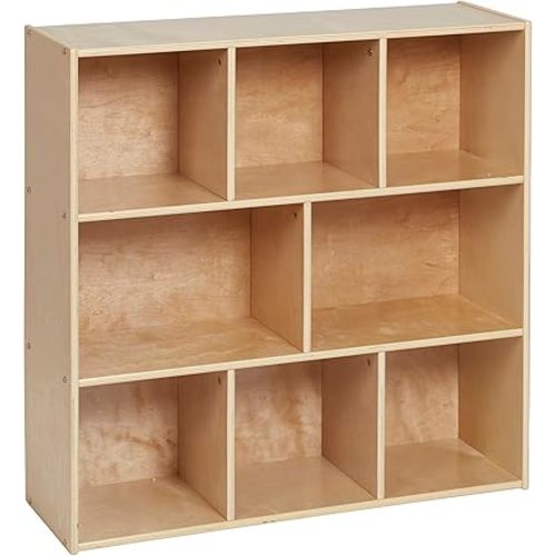 ECR4Kids Streamline 8-Compartment Storage Cabinet - Natural