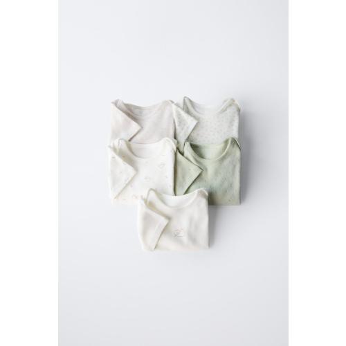 FIVE-PACK OF SNAIL BODYSUITS | ZARA | 1-3mo