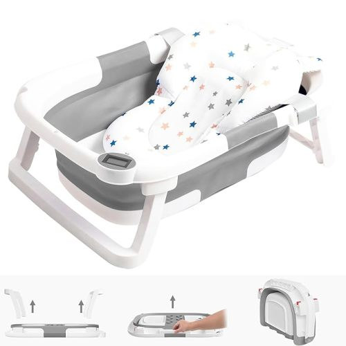  Cambiador Jool para bebé, contorneado, impermeable y  antideslizante, incluye una funda acogedora, transpirable y lavable (gris)  : Bebés
