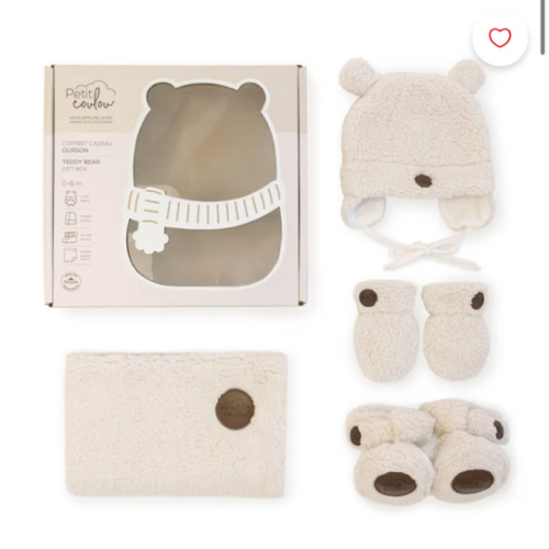 Petit Coulou Gift Box (4) 0-6m Sherpa - Clement