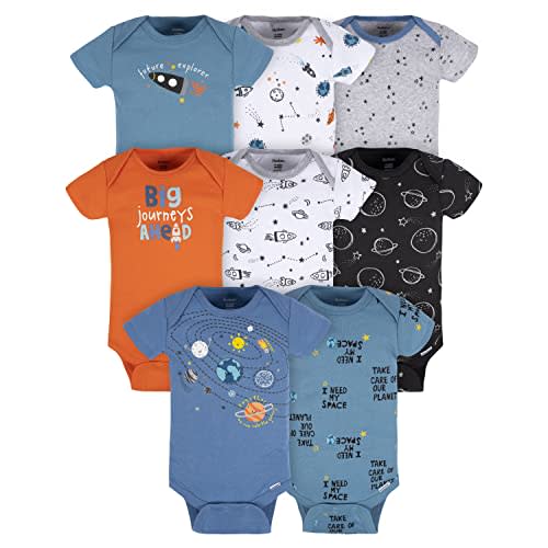 Gerber Baby Boys' 8-Pack Short Sleeve Onesies Bodysuits
