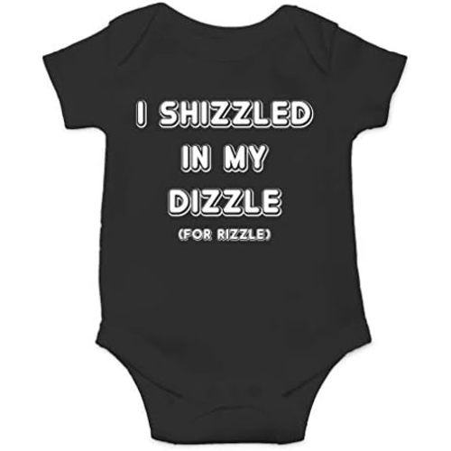 AW Fashions I Shizzled In My Dizzle, For Rizzle Baby Bodysuit Newborn Apparel Outfit for Boys or Girls