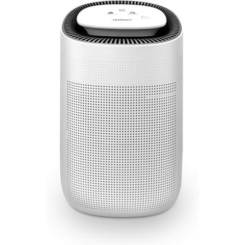 Tenergy Sorbi 1000ml Air Dehumidifier w/Purifying Function, True HEPA Filter, Auto Shutoff, Touch Control Adjustable Air Speed, Ultra-Quiet, Ideal for Closets & Bathrooms
