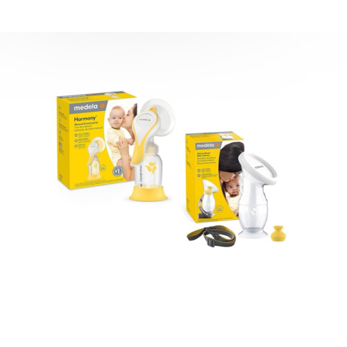 Medela Manual Breast Pump Set - Perfect Pair Bundle, Includes Harmony Manual Breast Pump & Silicone Breastmilk Collector