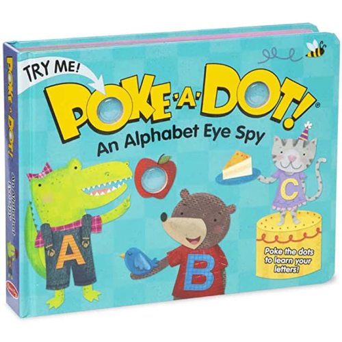 Melissa & Doug Children's Book - Poke-a-Dot: An Alphabet Eye Spy (Board Book with Buttons to Pop) - Alphabet Pop It Book, Push Pop Book For Toddlers And Kids Ages 3+