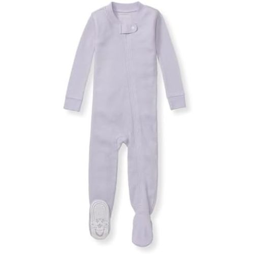 Burt's Bees Baby unisex-baby Honeysoft Sleeper Pajamas, Zip Front Non-Slip Footed Footie PJs, Organic Cotton & Lyocell