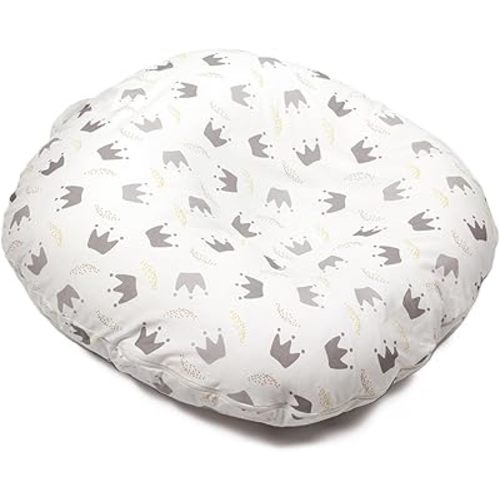 EFELIM Nest Sleeper Pillow with Cotton Cover, Soft Lounger Pillow Snugly Fit Infant Lounger for Baby Infant Removable Slipcover (Crown)
