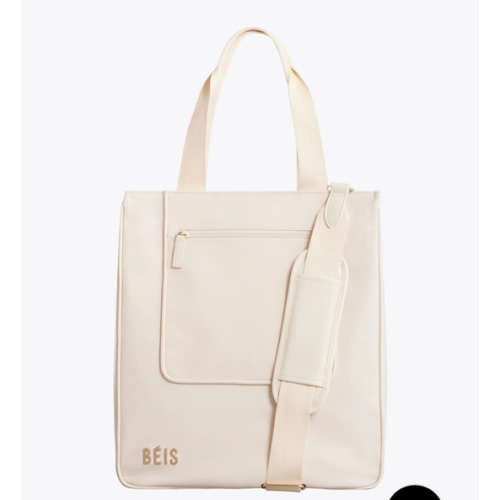 BÉIS 'The North To South Tote' in Beige - Mens Work Tote Made From Recycled Materials