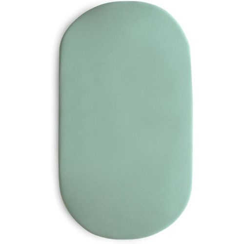 mushie Stretchy & Soft Bassinet Crib Sheet | Fitted 16" x 30" (Roman Green)