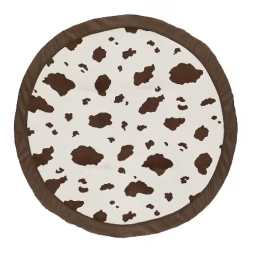 Sweet Jojo Designs Boy Baby Tummy Time Playmat Wild West Brown and Ivory