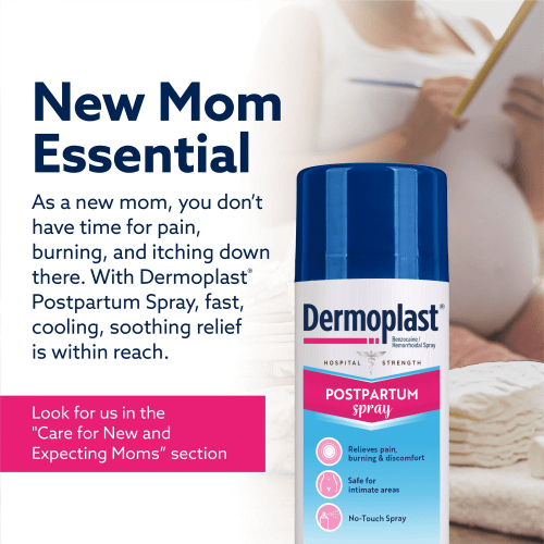 (3 pack) Dermoplast Postpartum Perineal Pain Relief Spray, Unscented, 2.75 oz