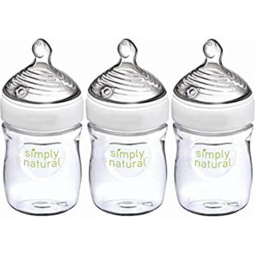 NUK Simply Natural Baby Bottles, 5 Oz, 3 Pack