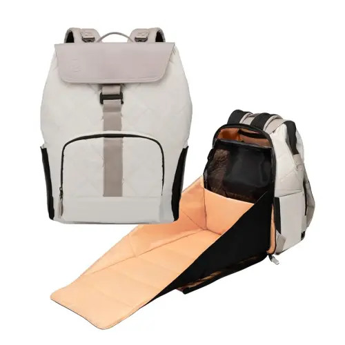 PAPERCLIP Jojo Diaper Bag Backpack with Fold Out Changing Station, Eco-Friendly (Mushroom)