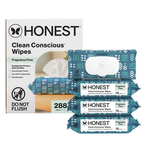 The Honest Company, Plant-Based Baby Wipes, Fragrance-Free, 288 Count (Select for More Options)