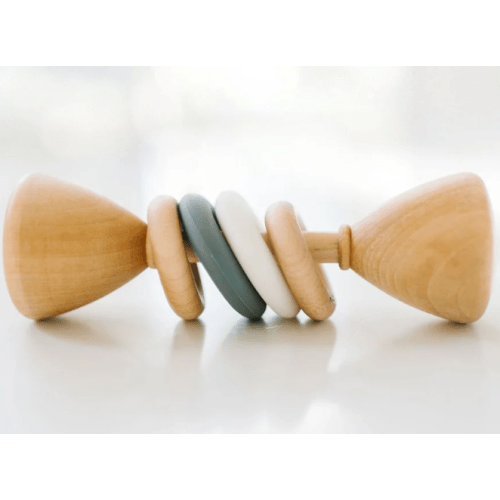 Silicone + Wood Rattle