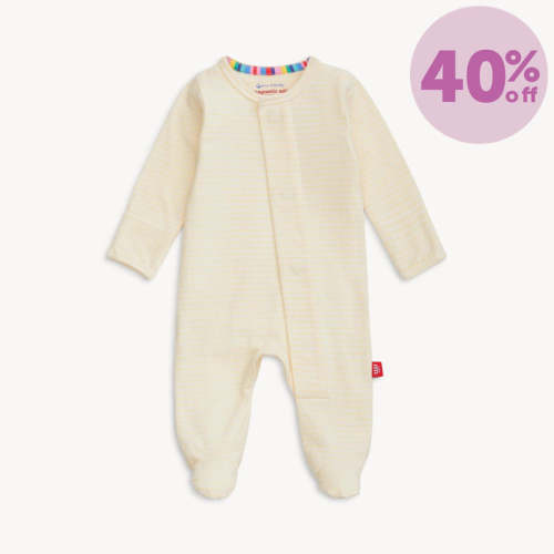 pencil stripe yarn dye cloudstretch™ magnetic parent favorite footie