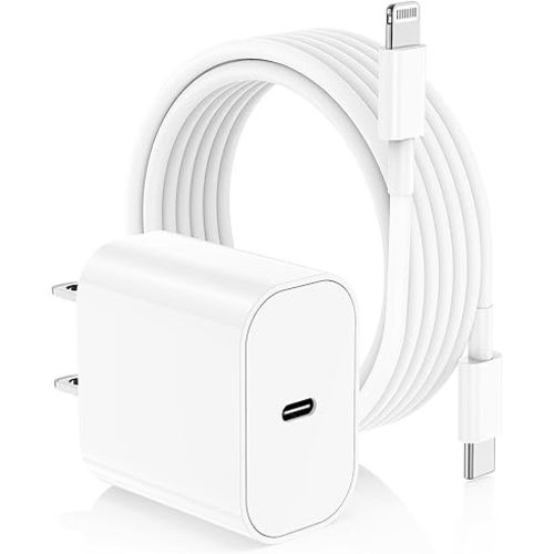 iPhone Fast Charger,Type C Wall Charger Block Plug and 10ft USB C to Lightning Charging Cable Cord Long,Power Adapter Cube Brick Box for Apple iPhone 14 Pro Max/14 Plus/14/13/12 Mini/11/XS Max/XR/iPad