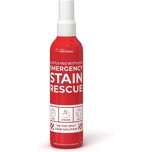 Emergency Stain Rescue Remover Spray – 4oz Laundry Stain Remover for Clothes, Upholstery Fabric, Carpet - Works on Most Blood, Grass, Coffee, Mud, Grease & Oil Stain Remover