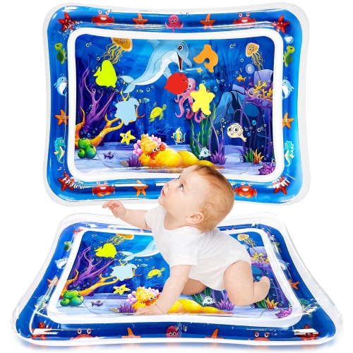 BUSATIA Premium Inflatable Tummy Time Water Play Mat, Activity Center for Infants & Toddlers (3-24 months)