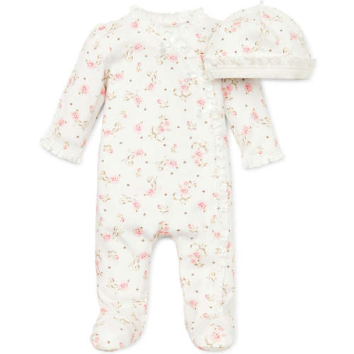 Vintage Rose Footed One-Piece And Hat - Little Me