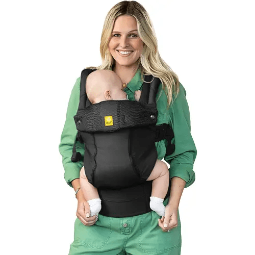 LÍLLÉbaby Complete All Seasons Ergonomic 6-in-1 Baby Carrier Newborn to Toddler - with Lumbar Support - for Children 7-45 Pounds - 360 Degree Baby Wearing - Inward & Outward Facing - Black