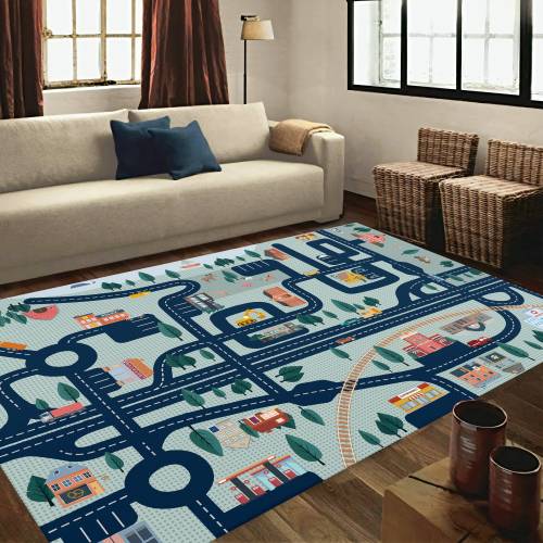 Road rug, car rug, traffic rug, car racing rug, race track rug, play mat, racetrack rug, nursery decor, play room rugi kids rug