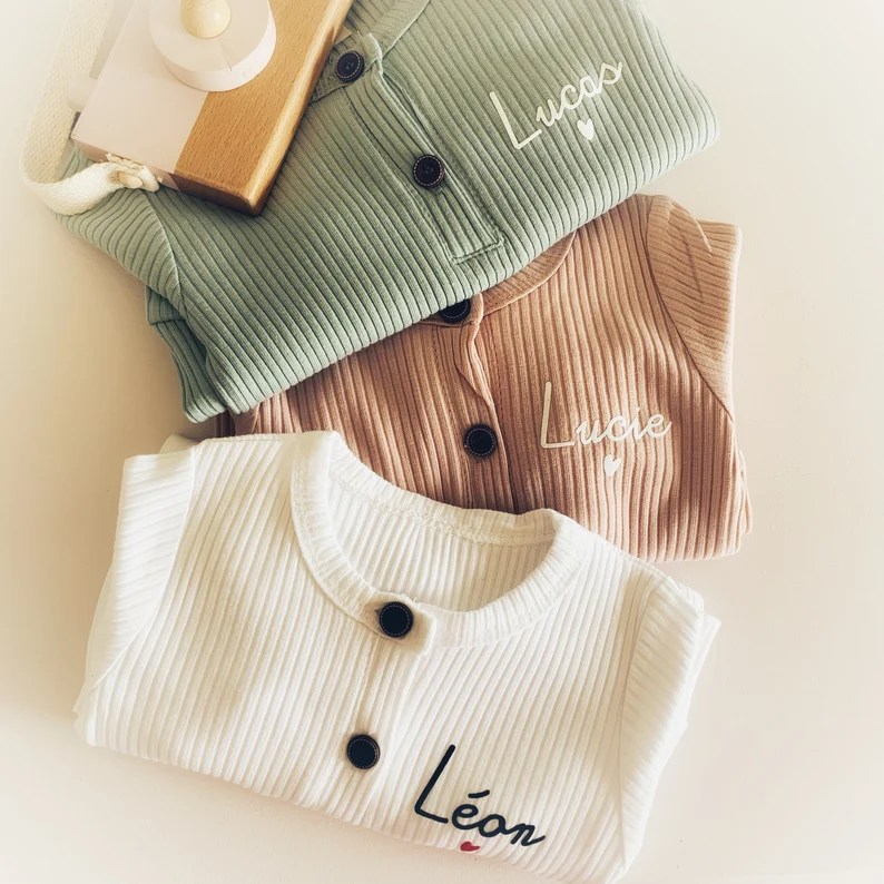 Etsy Personalized Baby Pajamas