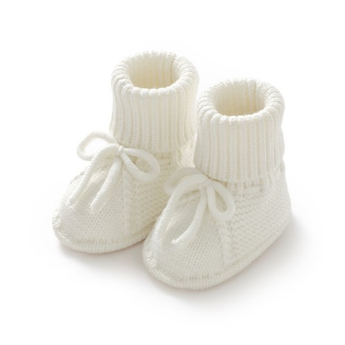 Otqutp Birthday Footwear for Toddler Girls Baby Booties Sock Shoes Hand Knitting Crochet Boy and Girl Cozy Shoes for 0 to 12 Months