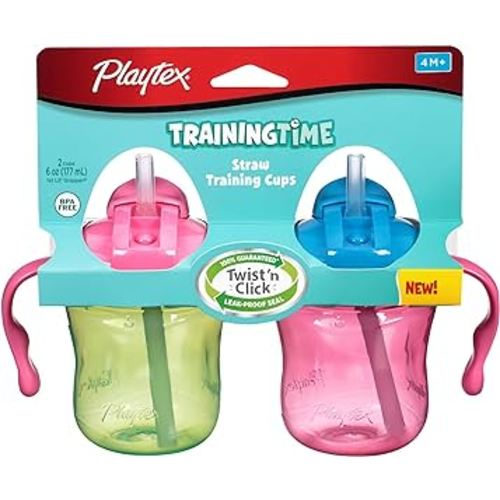Playtex Training Time Straw Cups (4 Total Cups)