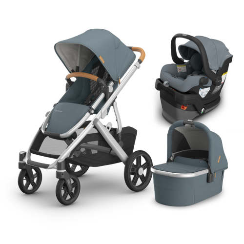 UPPAbaby Vista V3 From Birth Complete Travel System (Stroller + Mesa V3 Infant Car Seat + Bassinet V3) - Evelyn / Declan / Evelyn