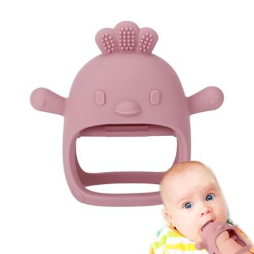 Silicone Baby Teether Toy for Infants 3+ Months, BPA Free Anti-Drop Silicone Mitten Teething Toy for Soothing Sore Gums, Baby Chew Toys for Sucking Needs